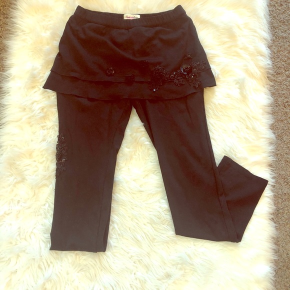Pink Mary black sequined leggings with skirt - Picture 1 of 5